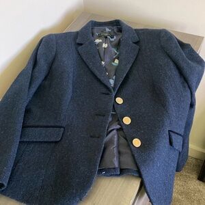 Classic Navy Blazer with Gold Accents. 
Like new. Wool blend.